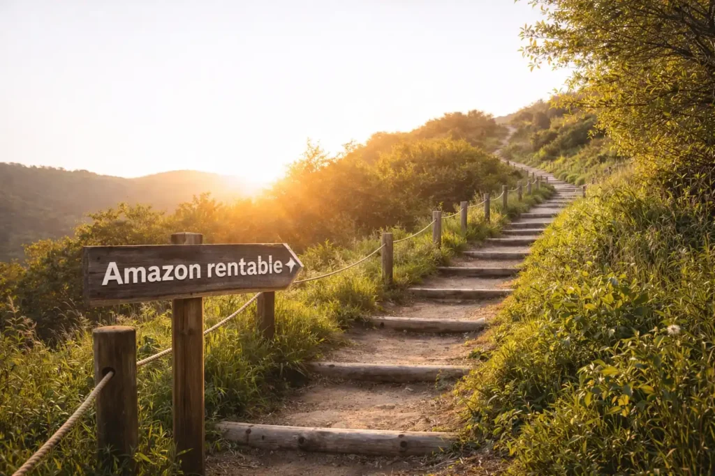 camino que simula el éxito en amazon