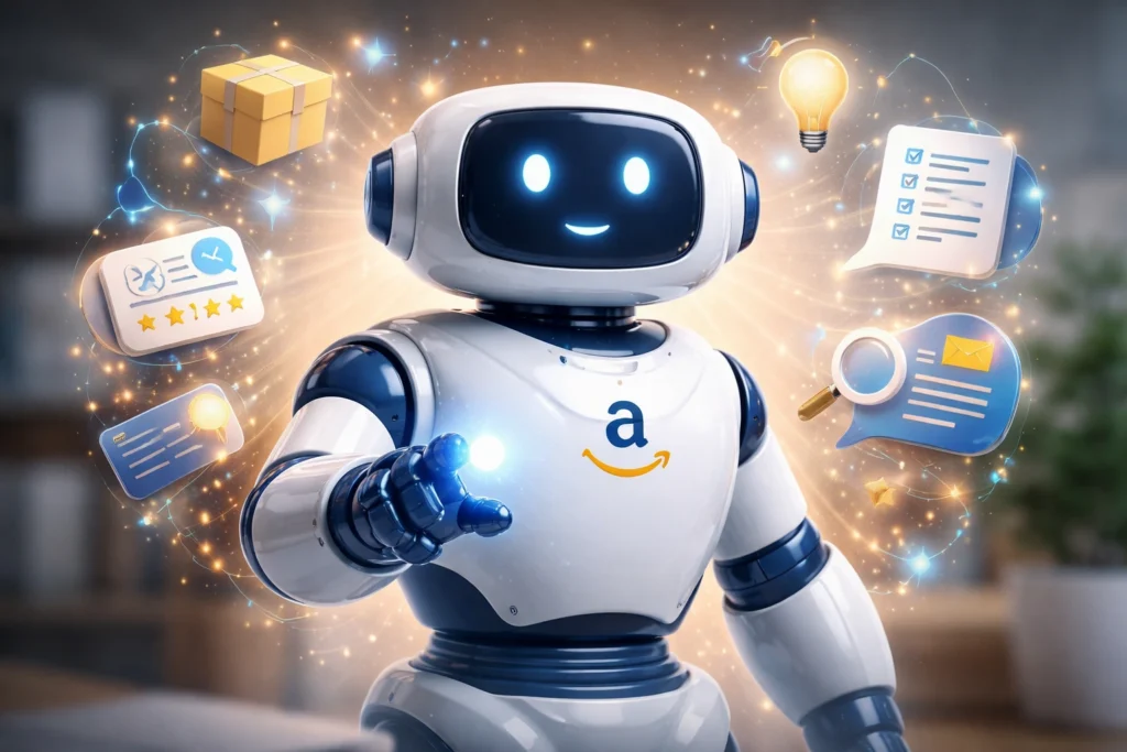 Imagen de un robot simulando que ahora amazon tendrá IA incorporada