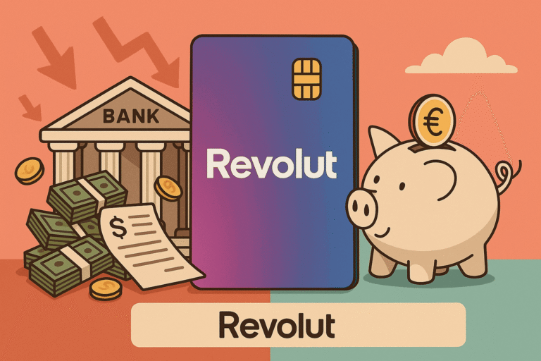 Vendedores usando Revolut Business en un entorno moderno y digital, representando una experiencia bancaria positiva para vendedores de Amazon FBA"