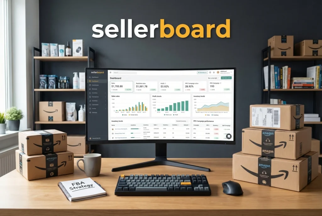 imagen donde se muestra el software de sellerboard abierto